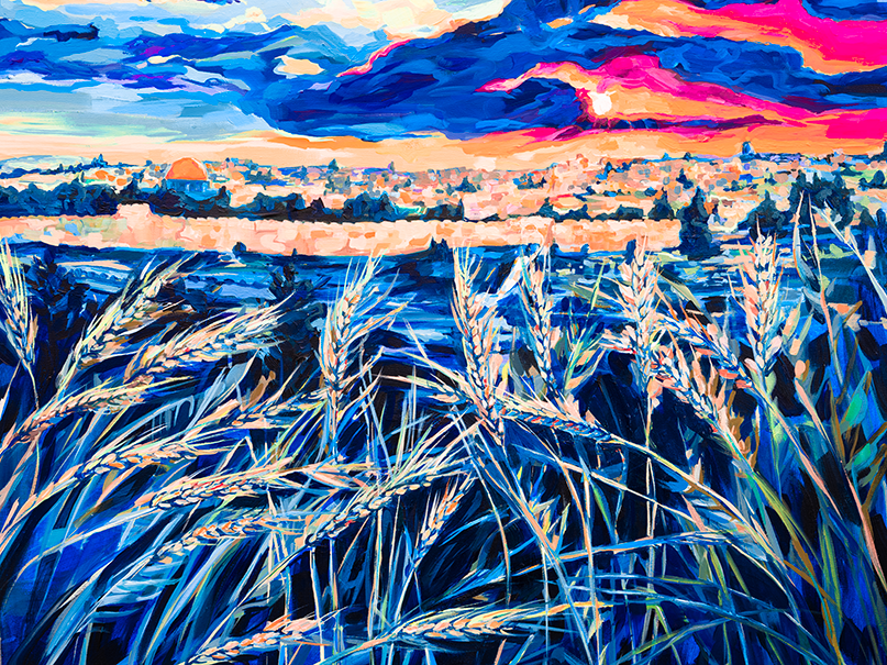 Jerusalem Sunset: Wild Wheat Symphony