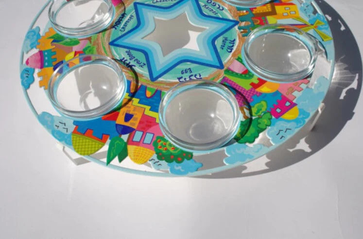 Colors of Celebration: Alla Pikovski's Jerusalem-Inspired Seder Plate