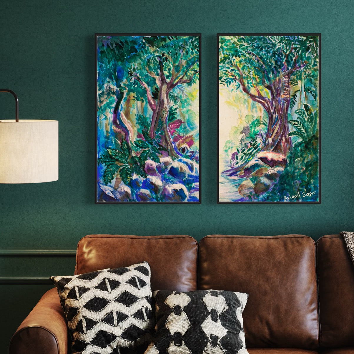 The Journey Begins Diptych Pair by Avigail Sapir - Fine Art Print on Canvas or Paper